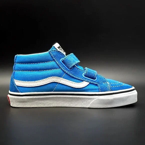 Vans Old Skool V Retro Court Blue White Unisex Sneakers 507698 Kid's Size 3.0 - Picture 8 of 12